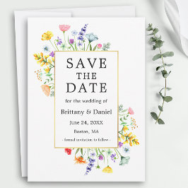 Wildblumen für Aquarellbilder Save The Date