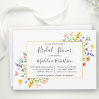 Wildblumen für Aquarellen Kalligrafisches Brautpar