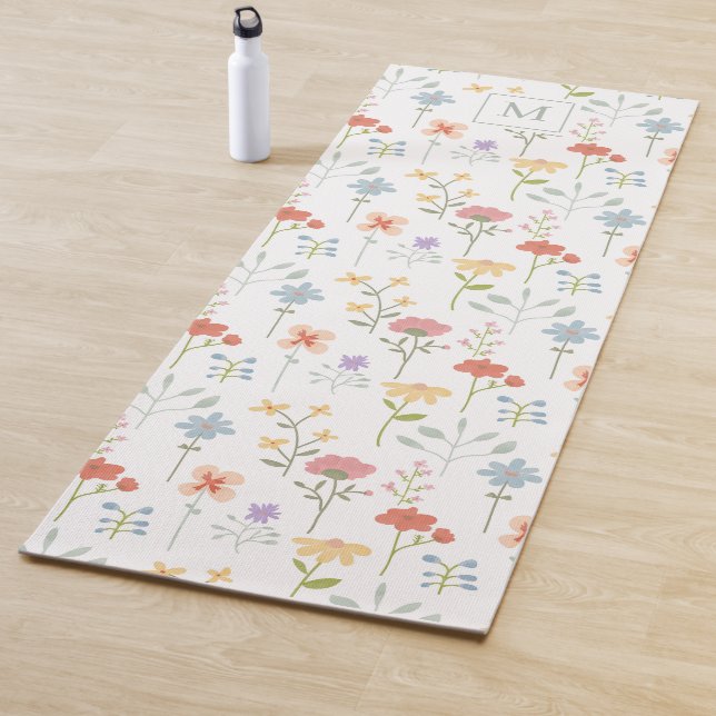 Wildblumen für Aquarellfarben Yogamatte (Beispiel)