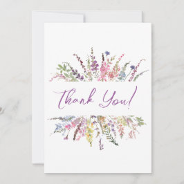 Wildblumen für Blumengewässer Danke Karte