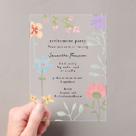 Wildblumen für die Blumenversorgung Party Acryleinladungen