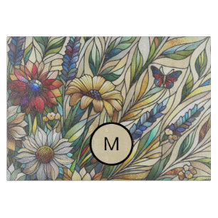 Wildblumen für die Hartglasdesign Schneidebrett