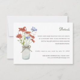 Wildblumen für die Rustikalis RSVP Karte