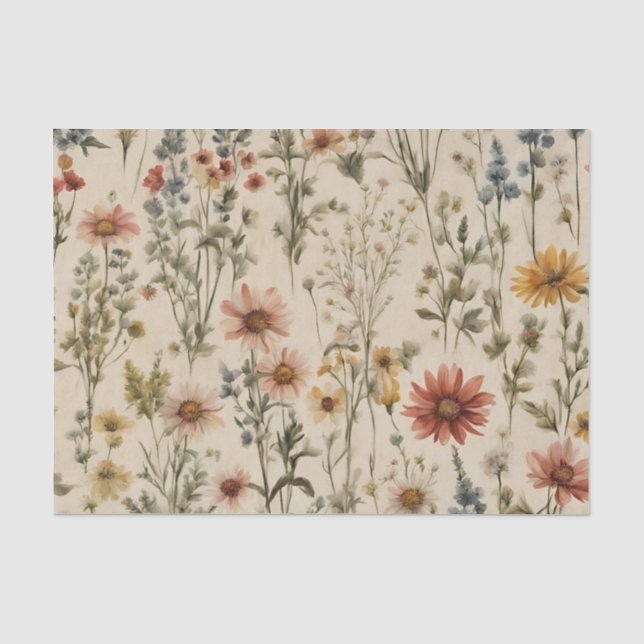 Wildblumen für gemischte Farbblende Seidenpapier (Vorderseite)