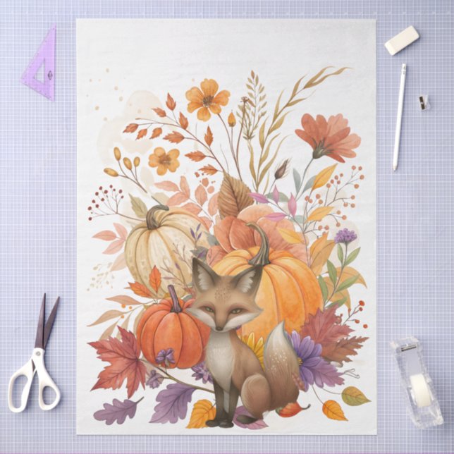 Wildblumen für große Wasserfarben Pumpkins & Fox Seidenpapier (Basteln)