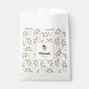 Wildblumen für rosa und grüne lange Steppe Vielen Geschenktütchen