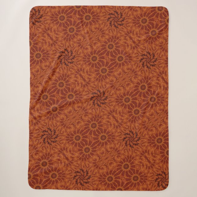 Wildblumen für Schwarz und Gold 8 Sherpadecke (Vorderseite)