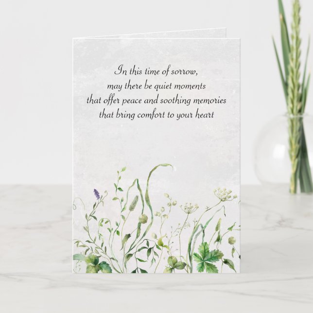 Wildblumen für Wasserfarben für Beileid Karte (Vorderseite)