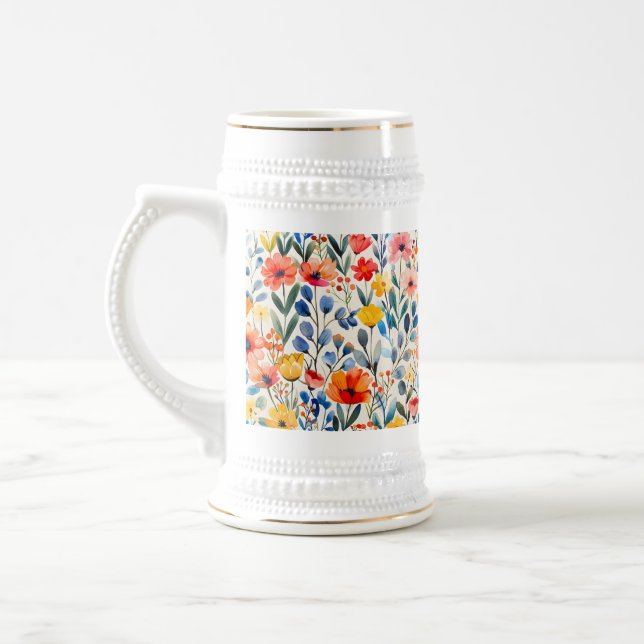 Wildblumen für Wasserfarben - Hintergrund-99034 Bierglas (Links)