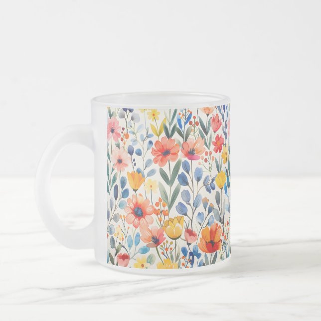 Wildblumen für Wasserfarben - Hintergrund-99034 Mattglastasse (Links)