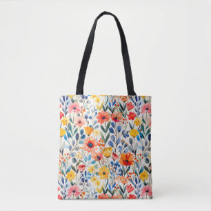 Wildblumen für Wasserfarben - Hintergrund-99034 Tasche