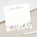 Wildblumen für Wasserfarben Individuelle Name Post-it Klebezettel<br><div class="desc">Erstellen Sie Ihre eigenen personalisierten Aquarellblumen Post-it Notizen mit Ihrem individuelle Name.</div>