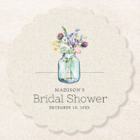 Wildblumen für Wasserfarben Linen Boho Brautparty