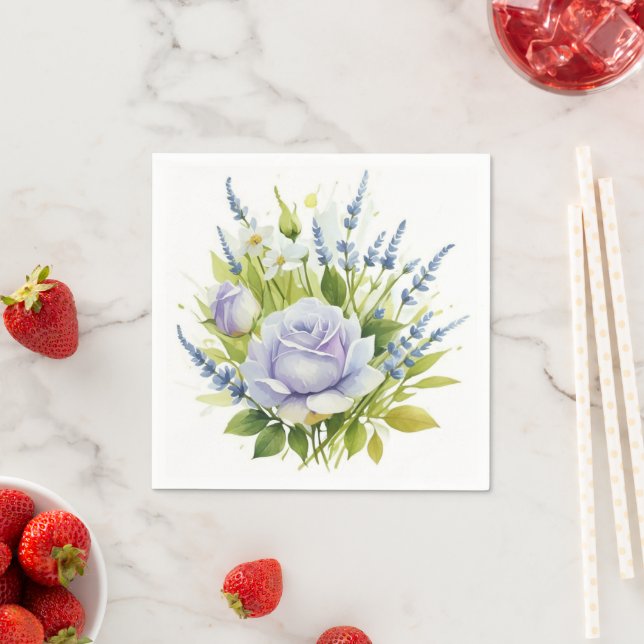 Wildblumen für Wasserfarben Serviette (Beispiel)