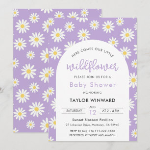 Wildblumen-Gänseblümchen-Baby-Party Einladung