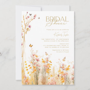 Wildblumen Garden Brautparty Einladung