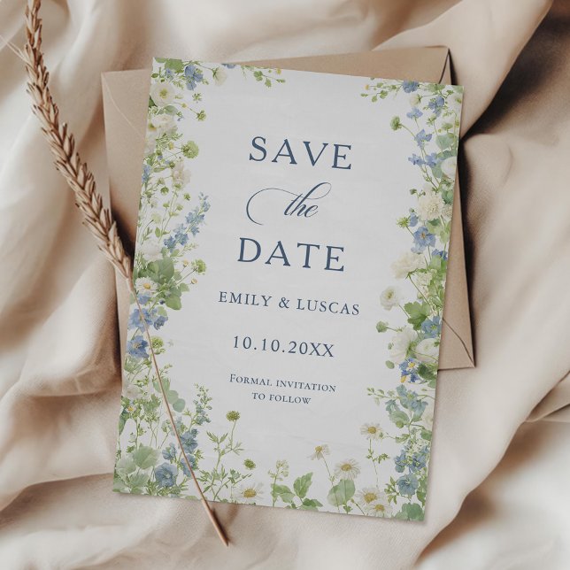 Wildblumen-Gartenhochzeit - Termin vormerken Save The Date (Von Creator hochgeladen)