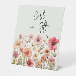 Wildblumen Gartenkarten und Geschenke - Zeichen Sockelschild