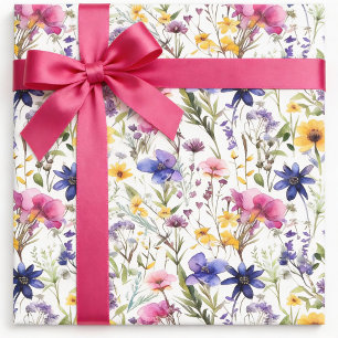 Wildblumen Geburtstagsdusche Hochzeitswasser Geschenkpapier