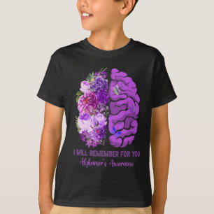 Wildblumen Gehirn denken Sie für Sie Alzheimer Awa T-Shirt