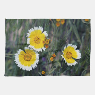 Wildblumen Gelbe und weiße Sonnenblumen Handtuch