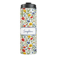 Wildblumen Gemusterter farbiger Individuelle Name