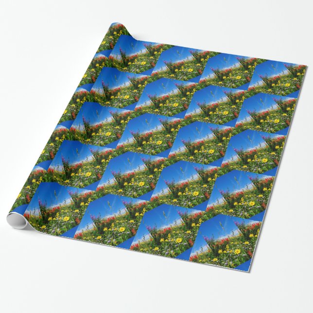 Wildblumen Geschenkpapier (Ungerollt)