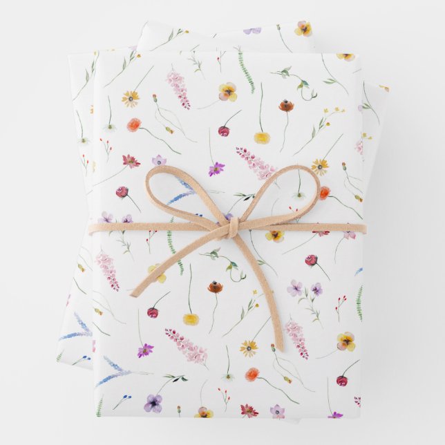 Wildblumen Geschenkpapier Set (Beispiel)
