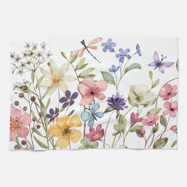 Wildblumen Geschirrtuch (Horizontal)