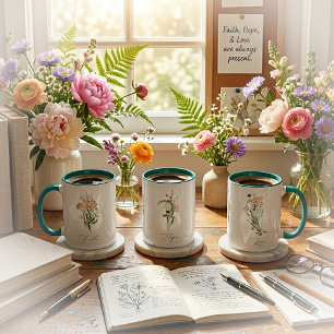 Wildblumen Glaube Hoffnung Liebe Tasse