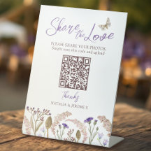 Wildblumen Gras Wasserfarbe Herbst Hochzeit QR
