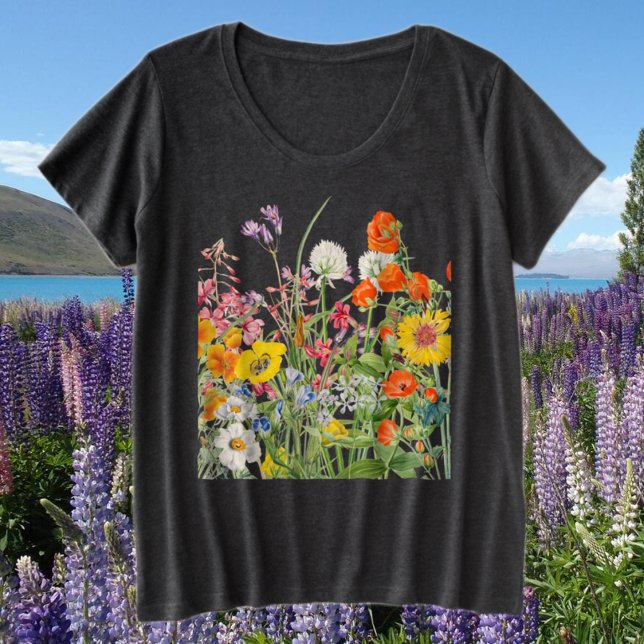Wildblumen Große Größe T-Shirt (Von Creator hochgeladen)