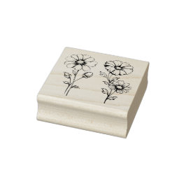 Wildblumen Gummistempel