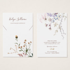 Wildblumen-Halskette-Display-Karte