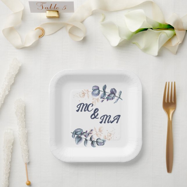 Wildblumen-Harmonie-Blumenparty-Teller Pappteller (Hochzeit)