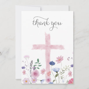 Wildblumen Heiliges Kreuz Dankeschön-Karte Einladung