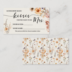 Wildblumen Herbst Wie viele Küsse für Mrs. Game Ca Platzkarte