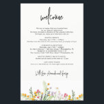 Wildblumen Hochzeit Begrüßungsbrief Flyer<br><div class="desc">Eleganter und moderner Willkommensbrief für Ihre Gäste.</div>