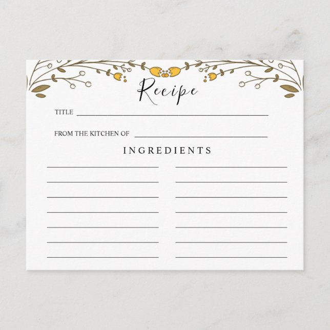 Wildblumen Hochzeit ,Boho Blumenzitat Postkarte (Vorderseite)