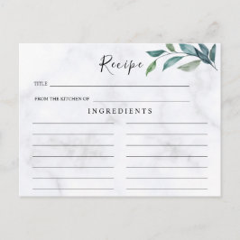 Wildblumen Hochzeit ,Boho Rezept Card Postkarte