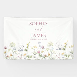 Wildblumen-Hochzeit im Blumen Garten Banner