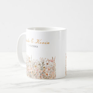 Wildblumen-Hochzeit im Frühlingsrosé-Blumendesign Kaffeetasse
