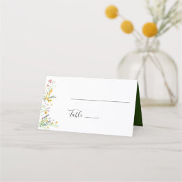 Wildblumen Hochzeit Platzkarte boho