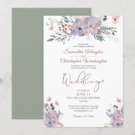 Wildblumen Hochzeit von Watercolor Floral Boho Einladung