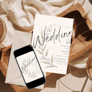 Wildblumen Hochzeiten laden Blumendruck oder Digit Einladung