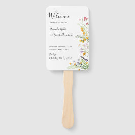 Wildblumen Hochzeitsprogramm Fan Fächer
