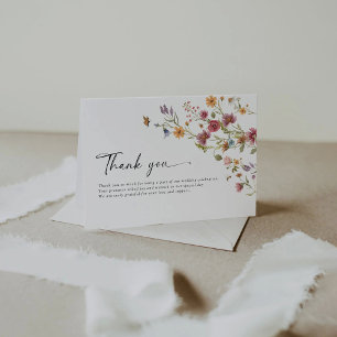 Wildblumen Hochzeitstag Dankeschön Karten