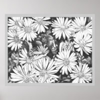 Wildblumen & Honeybee Art Print Fine Art Poster