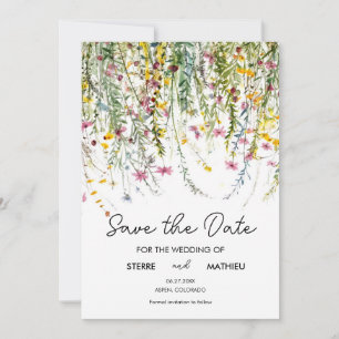 Wildblumen im Garten Save The Date