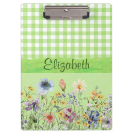 Wildblumen im Grünen Klemmbrett